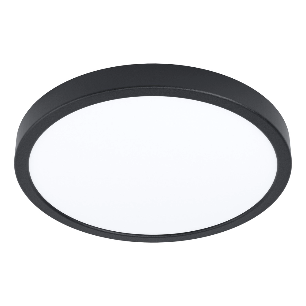 Led plafonnière Fueva 6 rond - zwart - Ø 27,8cm