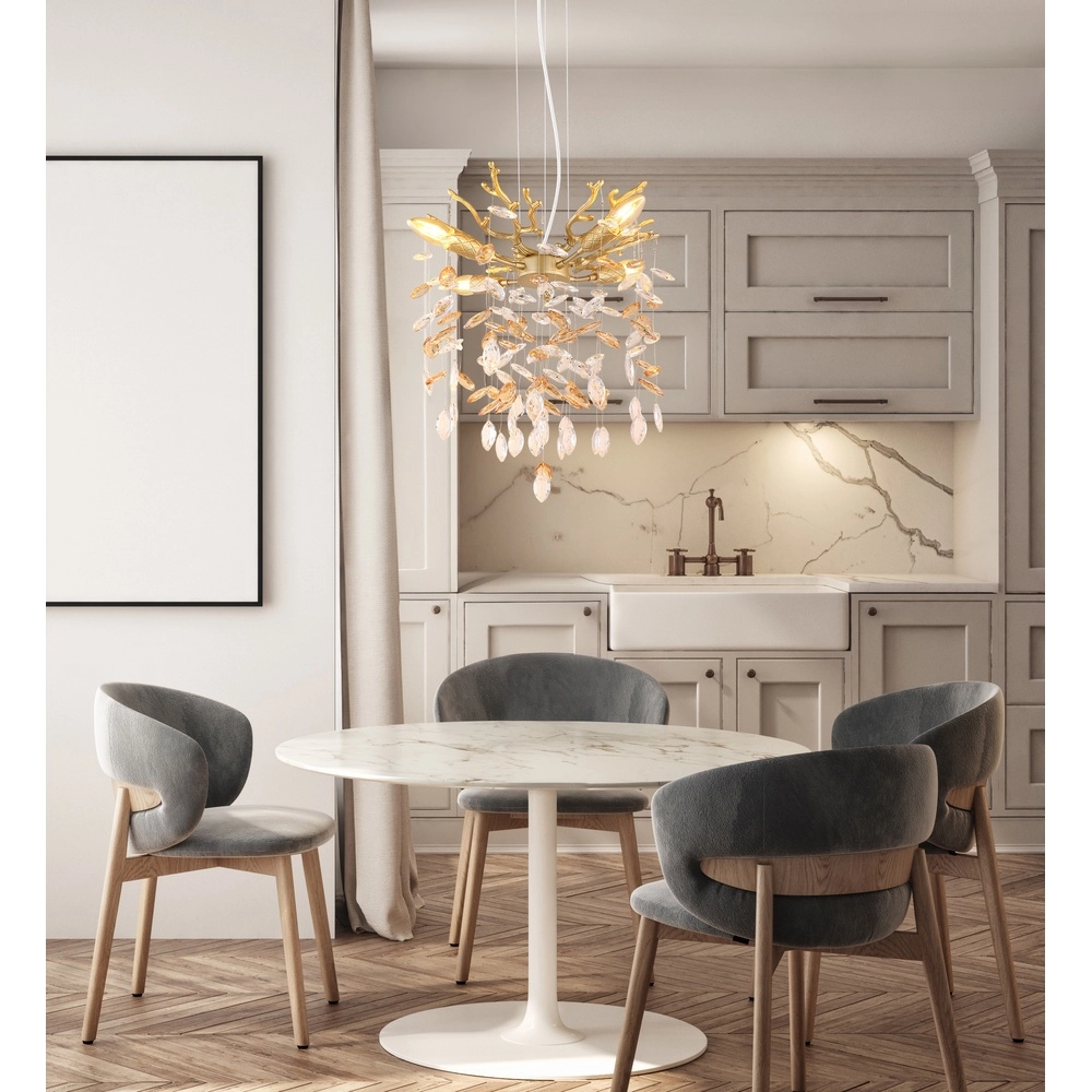 Hanglamp Queena goud Ø 40cm Globo 9007371525676
