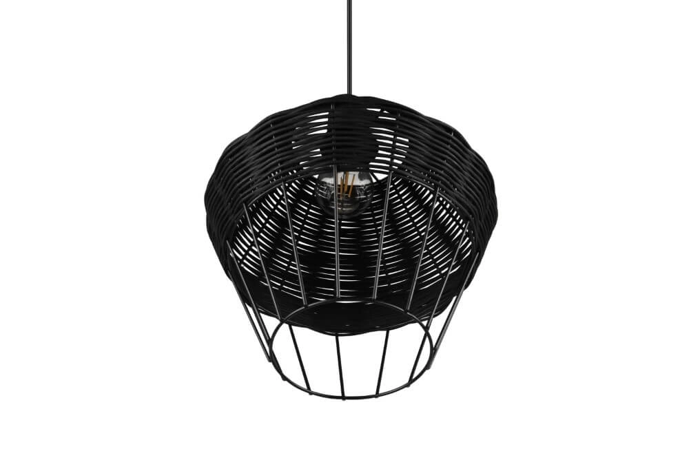 Hanglamp Borka zwart rotan Trio 4017807556803