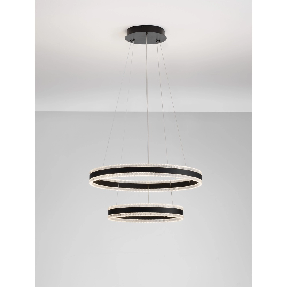 Design hanglamp Alaro zwart dubbel Lyora 5212017459633
