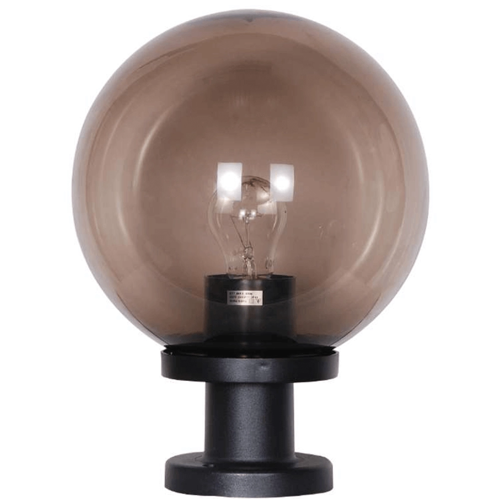 Bol lamp Bolano 33cm. sokkel smoke