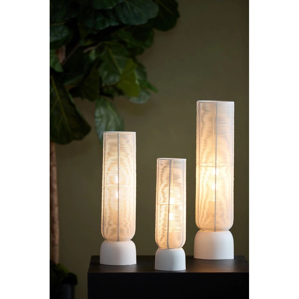 Tafellamp Lezuza Ø 13,5cm wit Light & Living 8717807744861