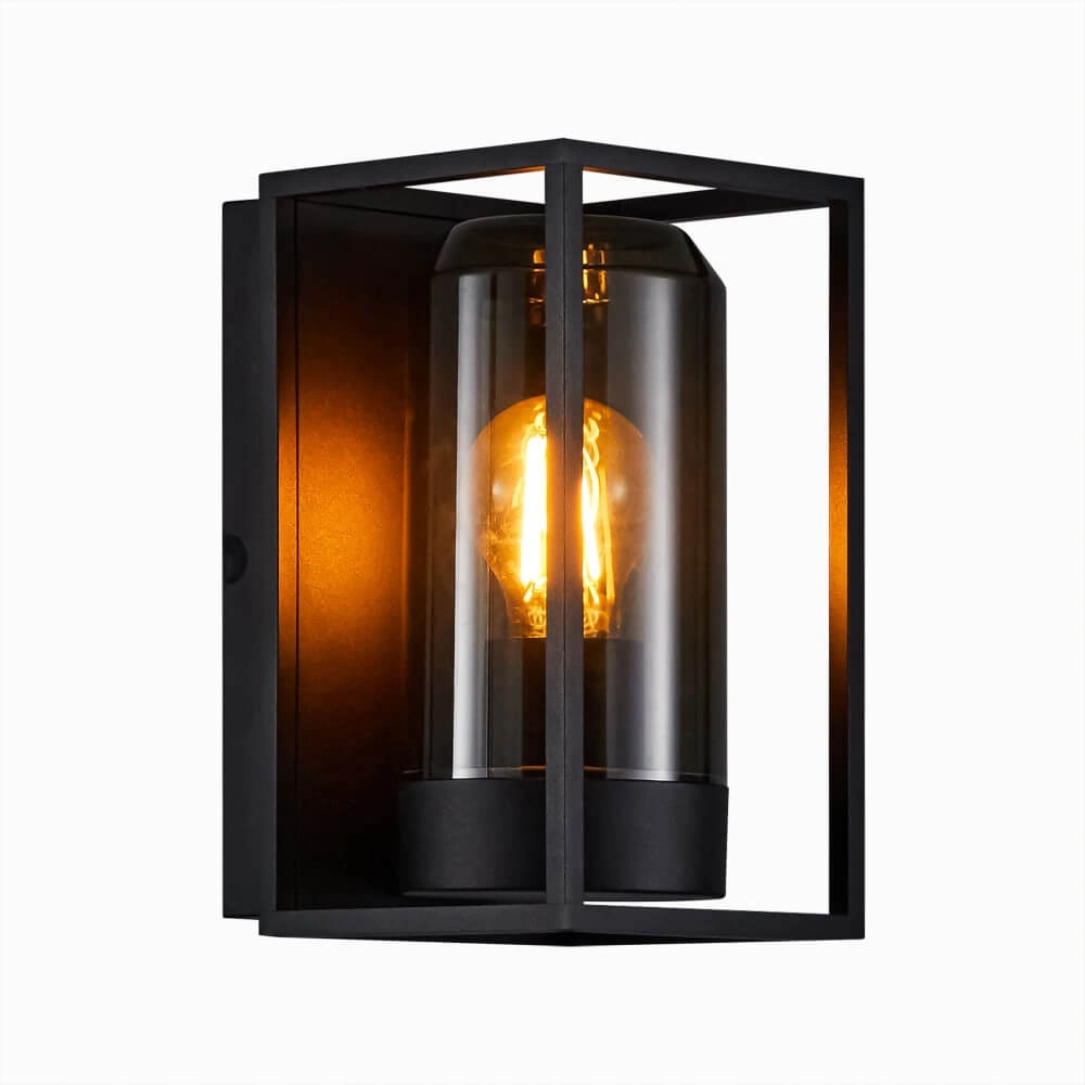 Black outdoor lamp Griffin with smoke window Nordlux 5704924010781