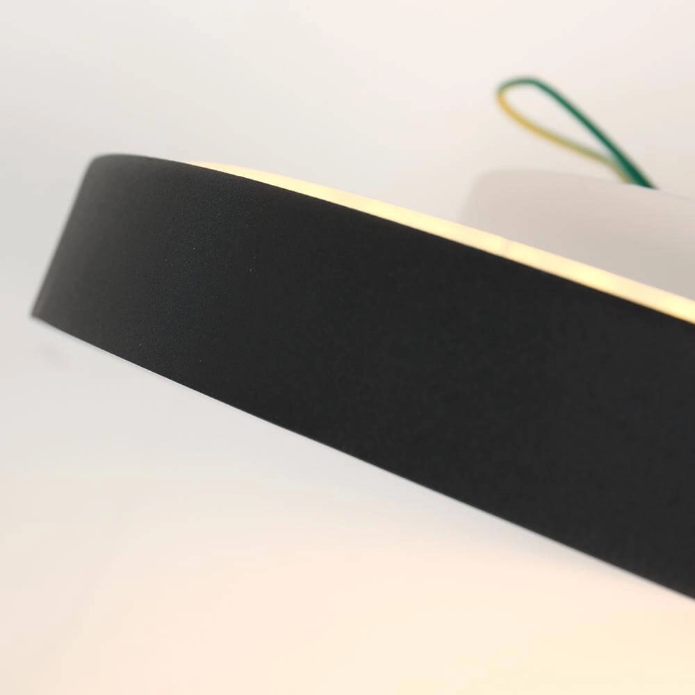 Strakke plafondlamp Flady zwart Ø 40cm Steinhauer 8712746171846