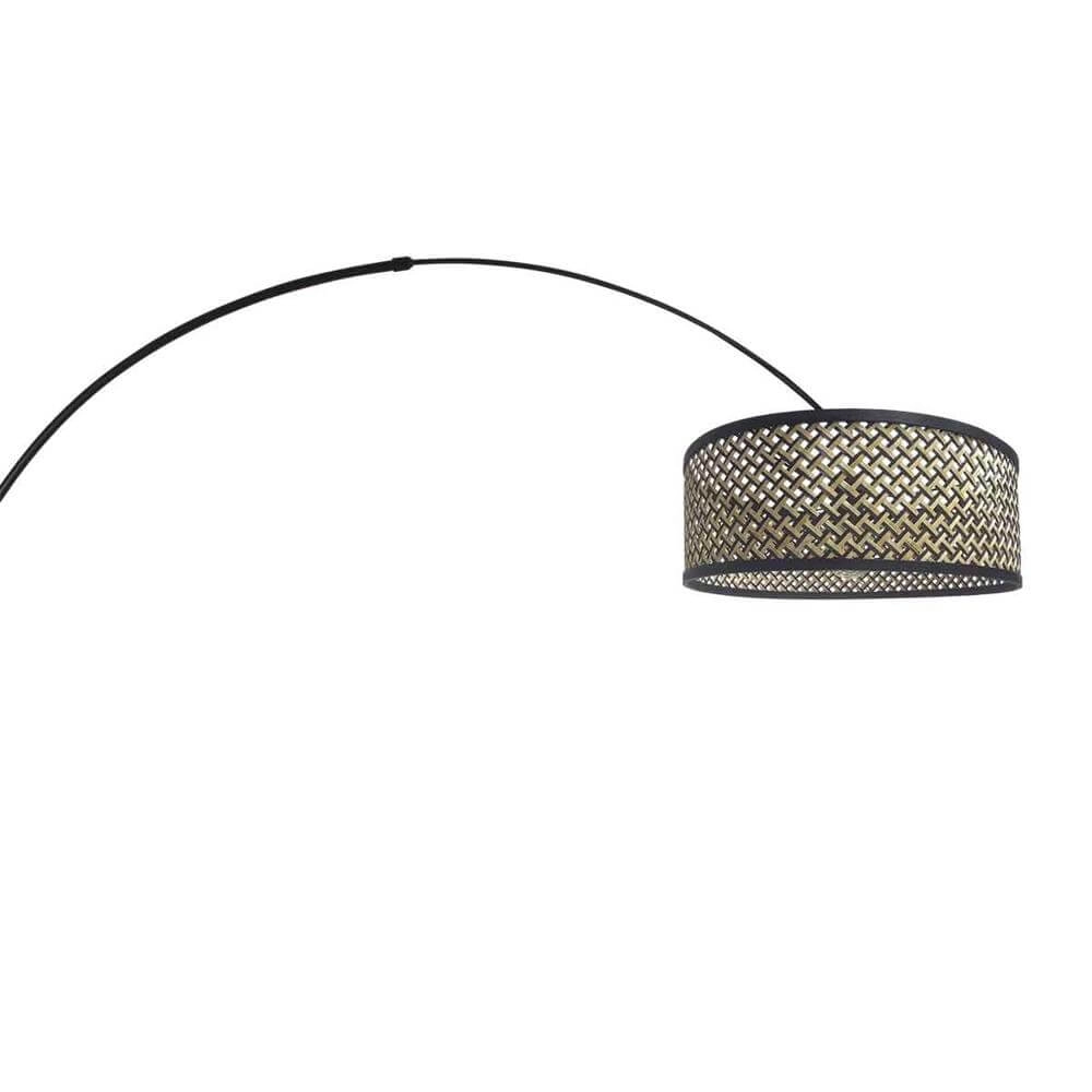 Booglamp Sparkled Light zwart met bamboe kap Steinhauer 8712746172874