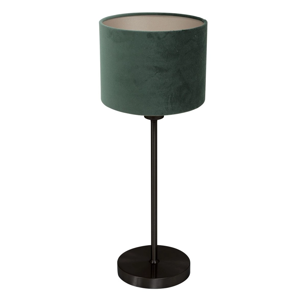 Zwarte tafellamp Noor met groene kap Steinhauer 8712746182217