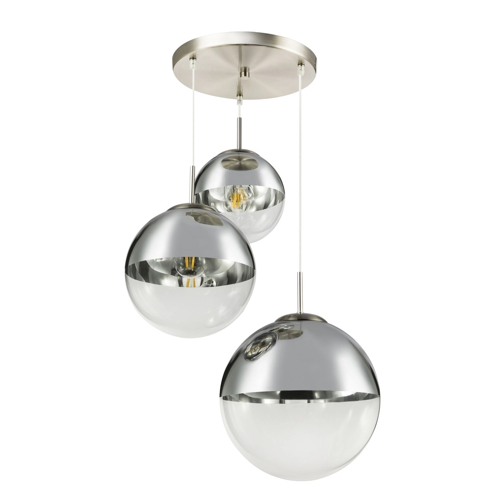 3-lichts hanglamp Varus nikkel Globo 9007371383443