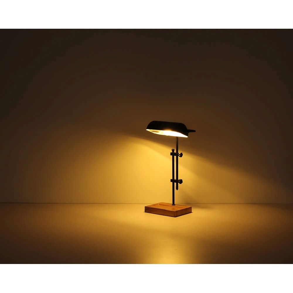 Bureaulamp Marid hout met zwart Globo 9007371474103