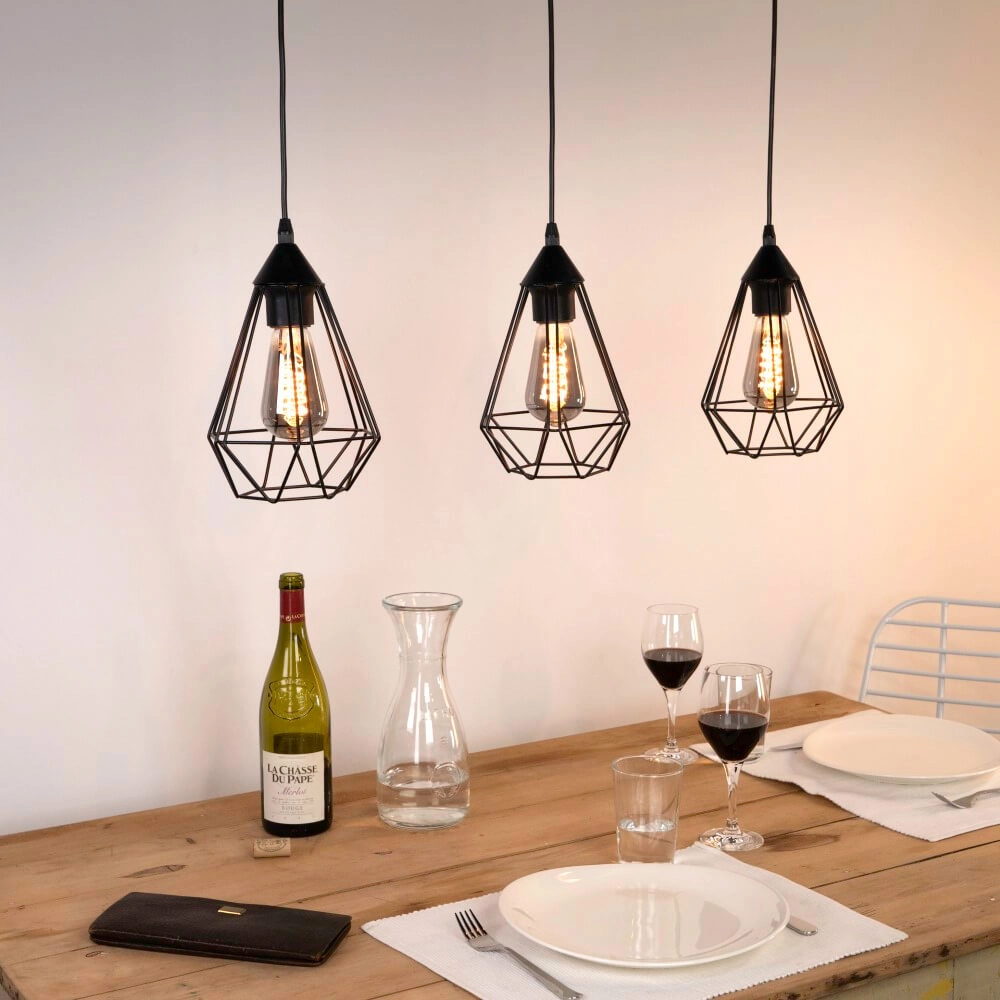 Hanglamp Tarbes 3-lichts zwart Eglo 9002759941895