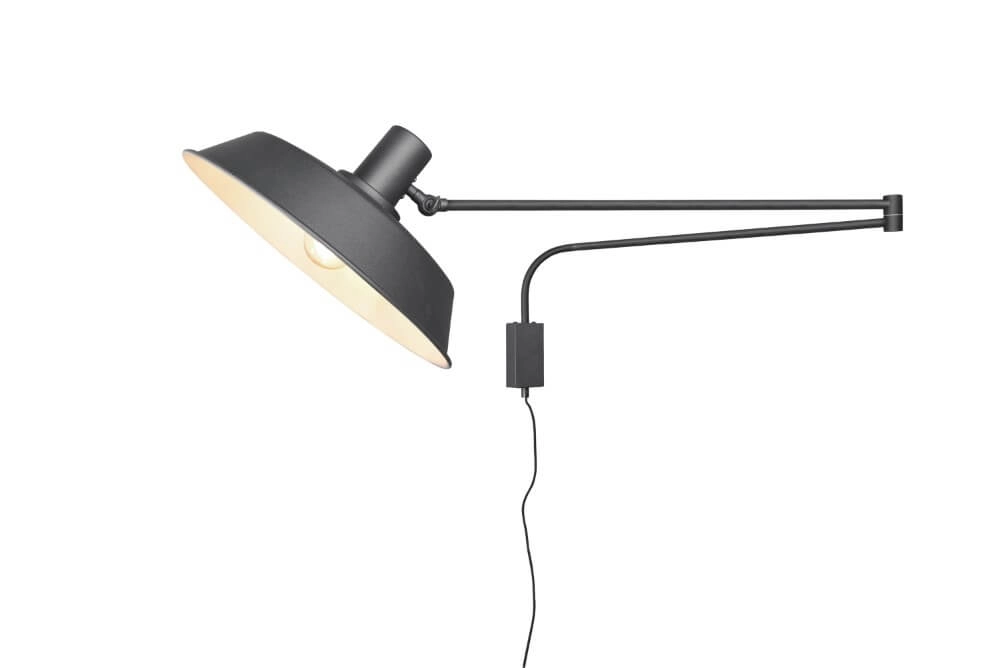 Wand lamp Bolder mat zwart