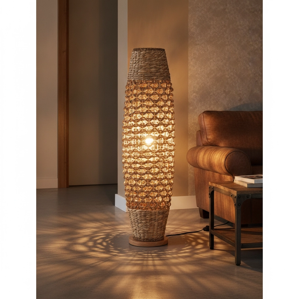 Vloerlamp Anada bruin Ø 33cm