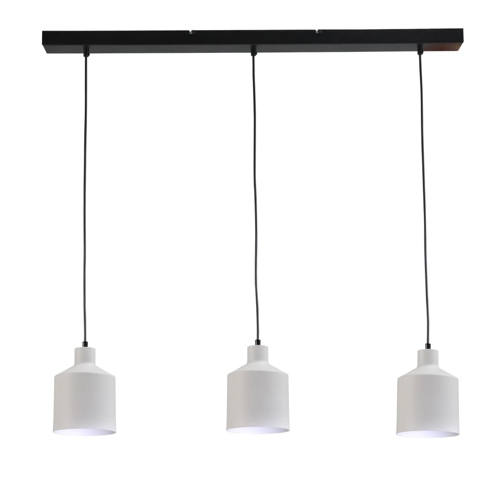 Eetkamerlamp Boris Concepto 3x14 zwart met wit