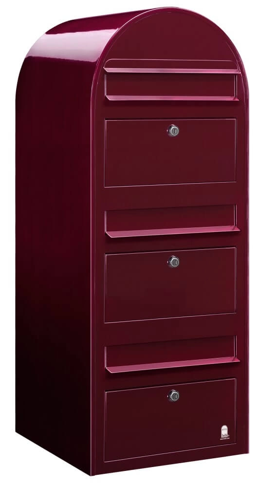 Brievenbus Trio 3005 Bordeauxrood