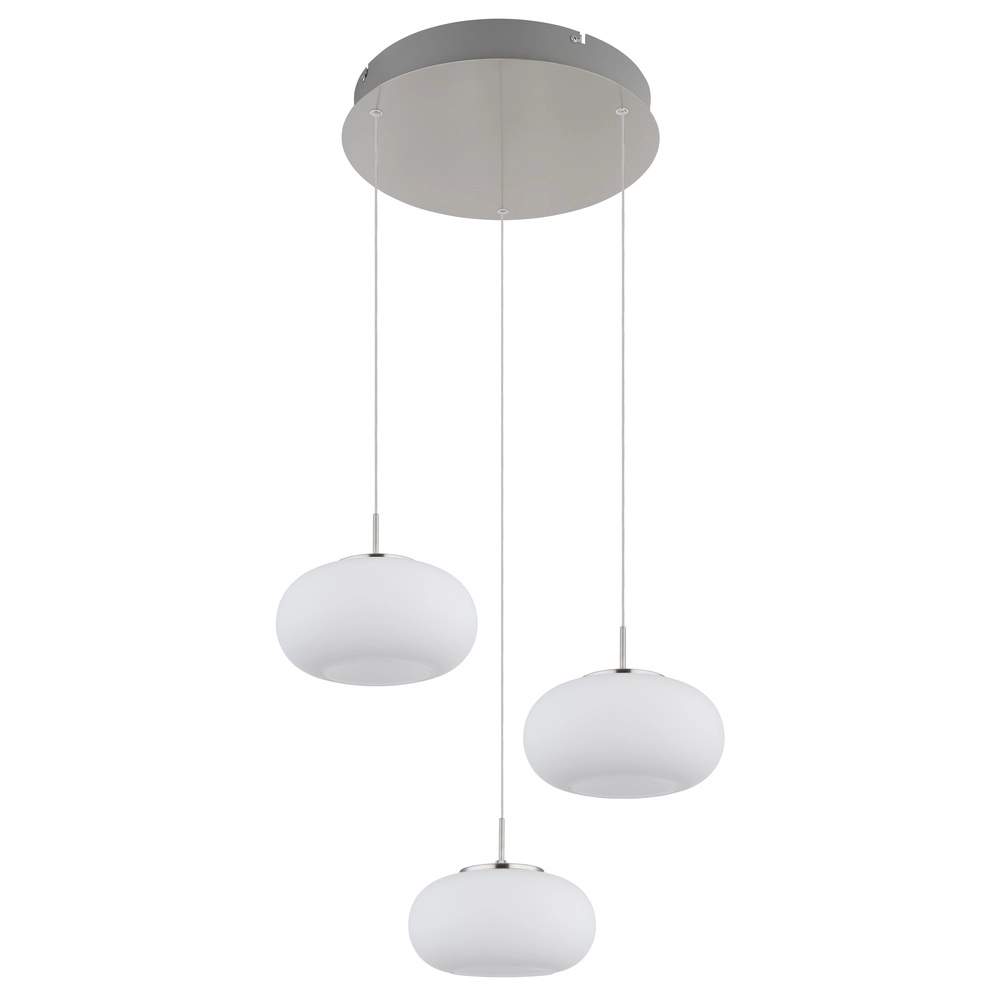 Design hanglamp Quintara 3-lichts nikkel Globo 9007371474318