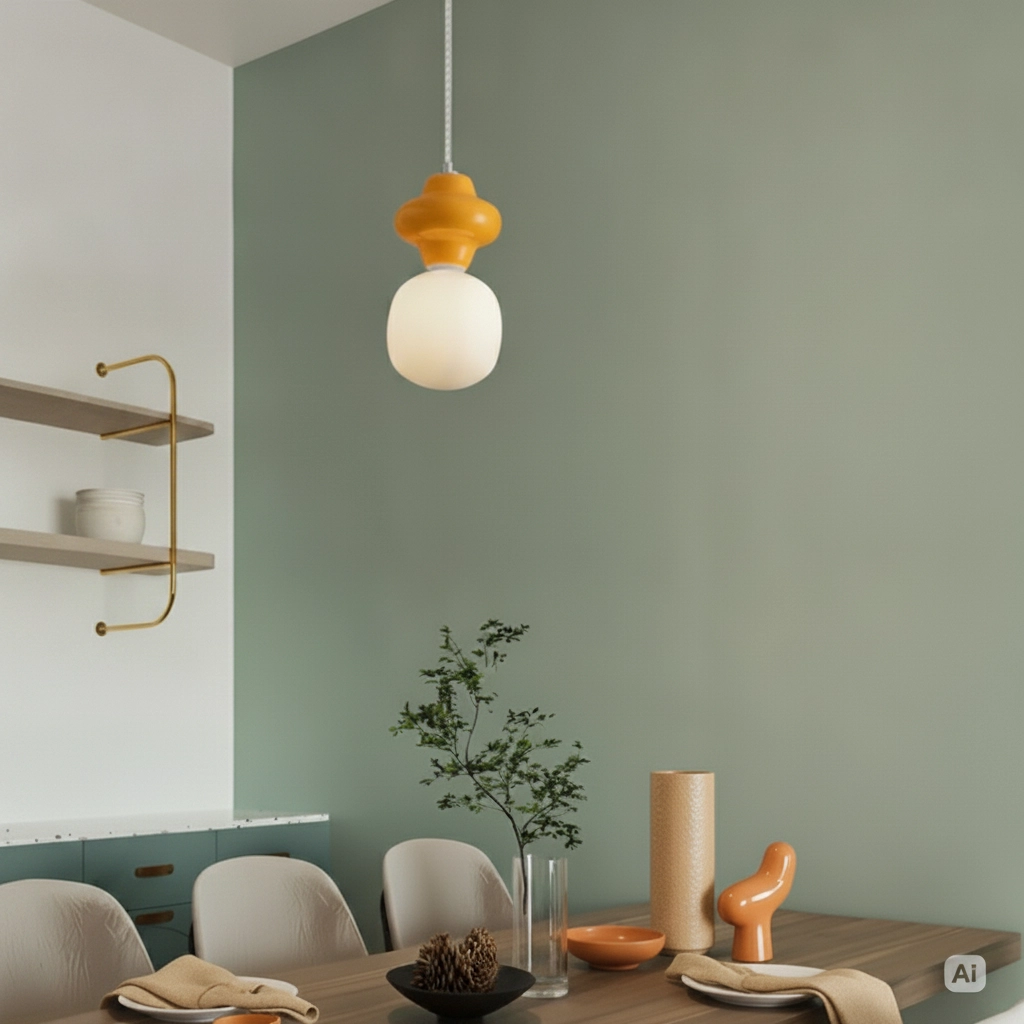 Hanglamp Clio S oranje keramiek