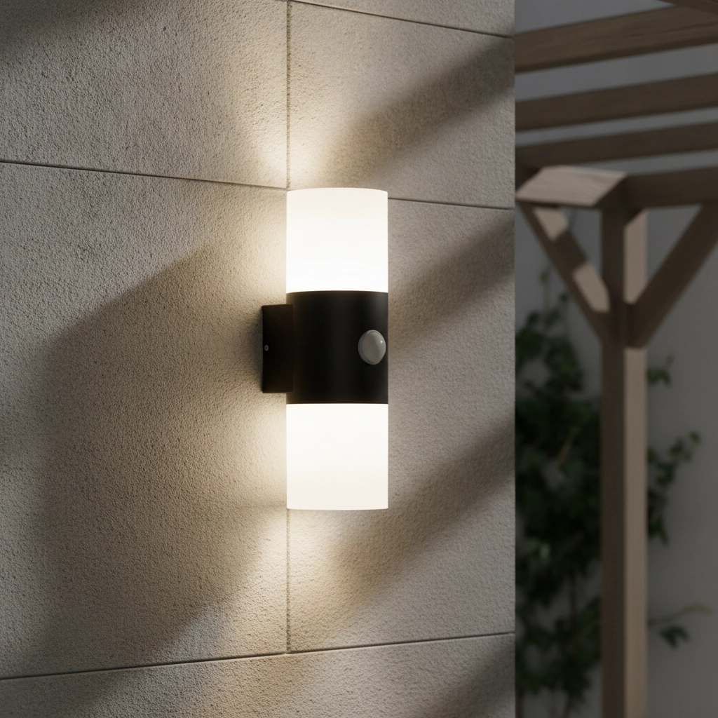 Design wandlamp Paul zwart met sensor