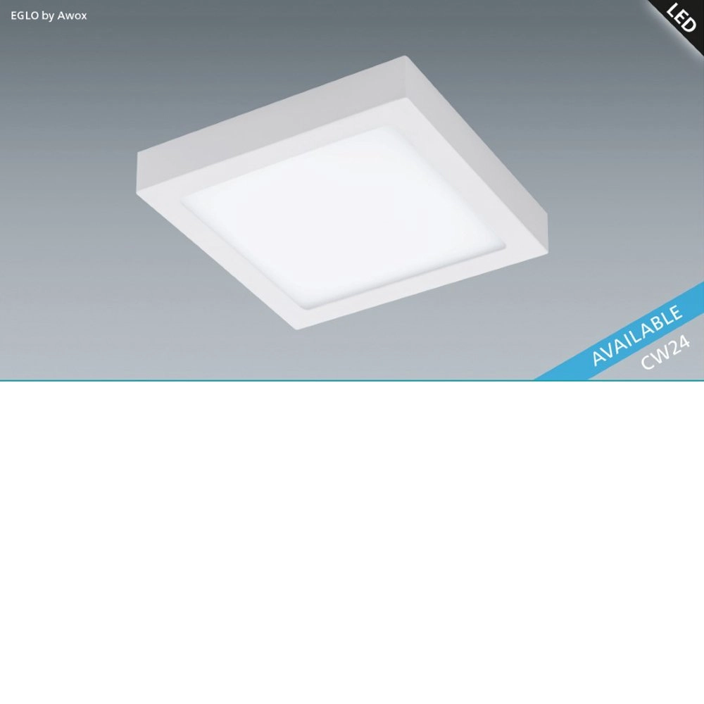 LED plafondlamp Fueva 5 IP44 3000K zwart 21x21cm