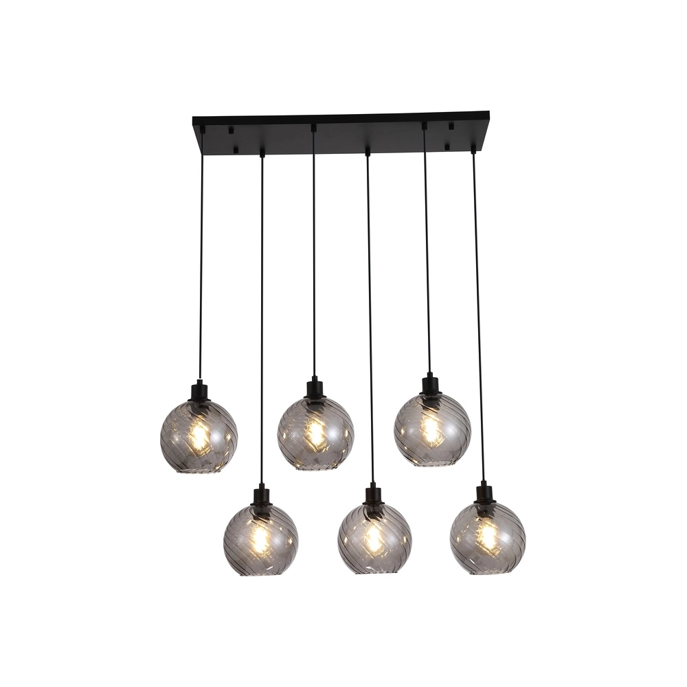 Hanglamp Radiance 6-lichts zwart