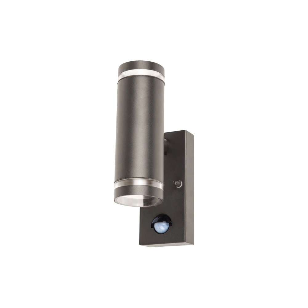 Dubbele wandspot met sensor Opden Antraciet - 2x GU10