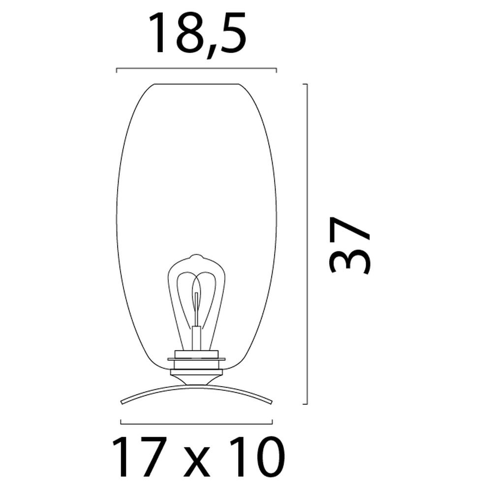Tafellamp Olive Ø18,5cm glas - zand Masterlight 8718121393896
