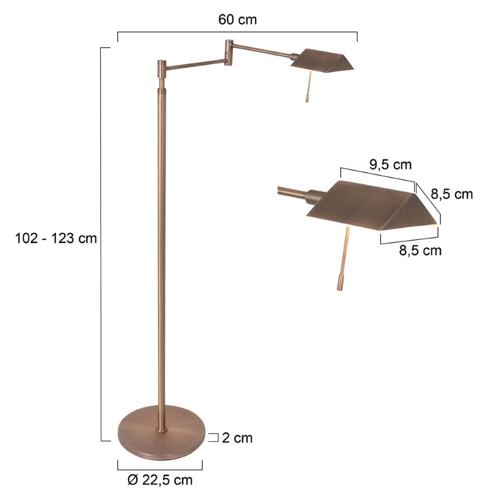 Bronzen leeslamp Retina met led Steinhauer 8712746135671