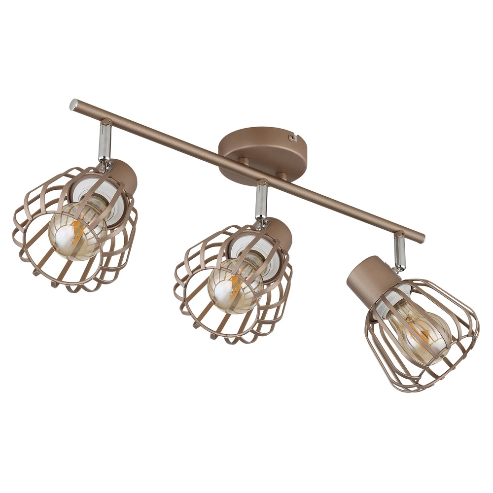 Plafondlamp Olin 3-lichts koffie bruin Globo 9007371589579