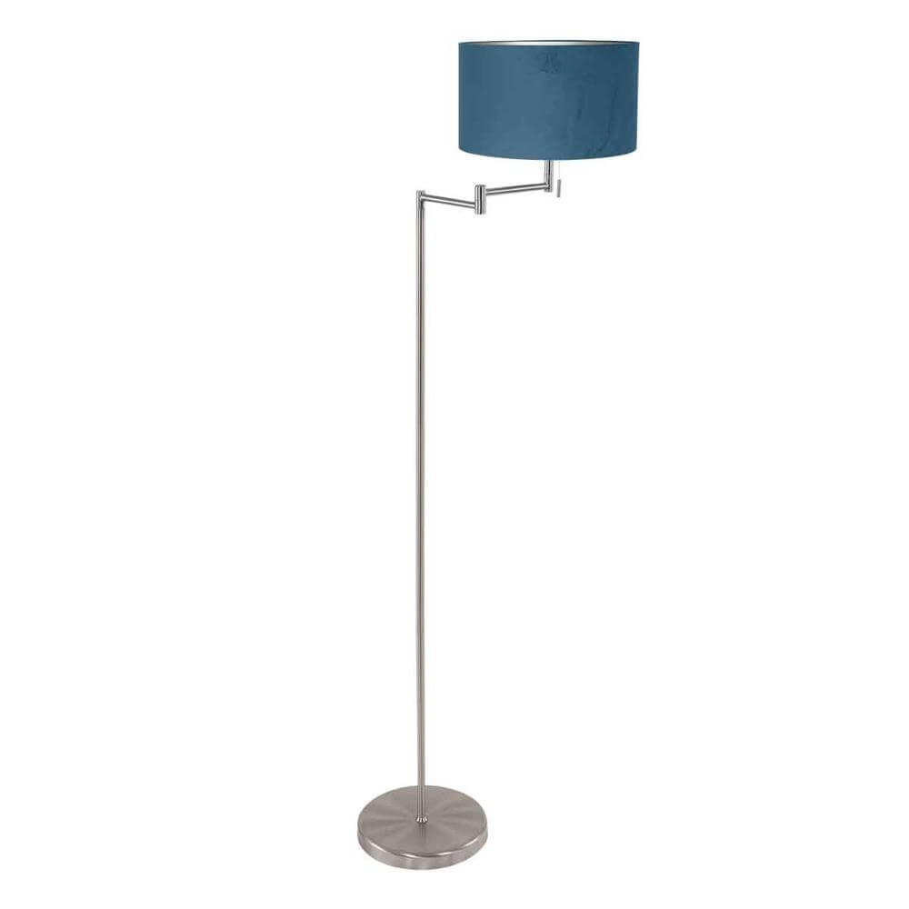 Vloerlamp Bella metaal met blauwe kap