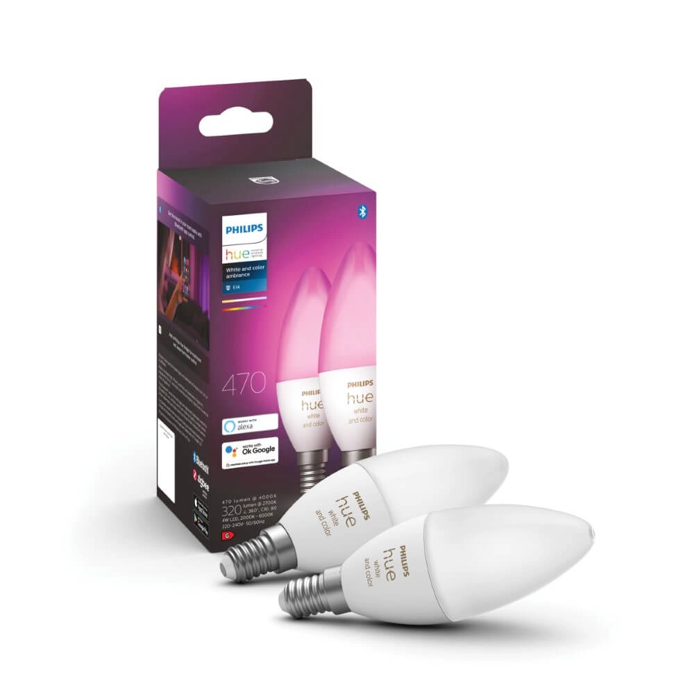 Hue - E14 - 5W - White and Color set van 2 Philips 8719514356719