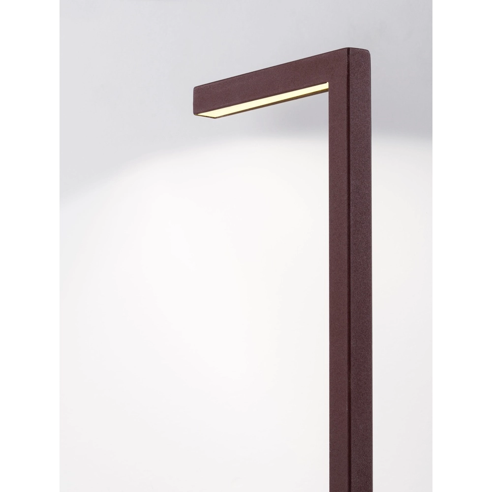 Strakke tuinlamp Pipe roestbruin 94,5cm Lyora 5212017465535