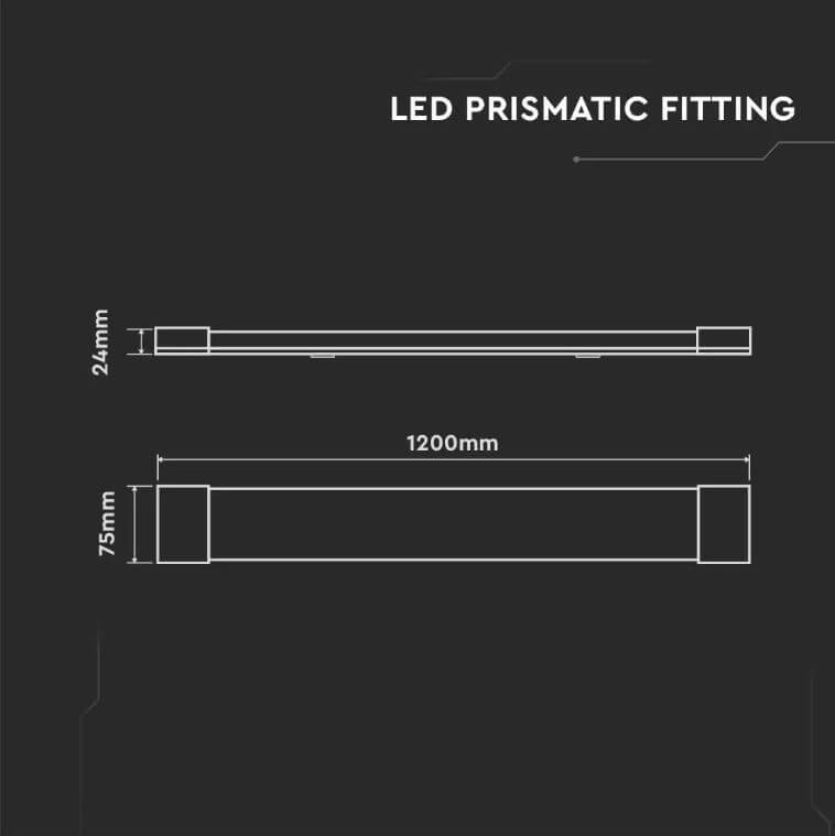 Schuurverlichting XS - 120cm - 40W 3000K IP20 Vtac 3800157663724