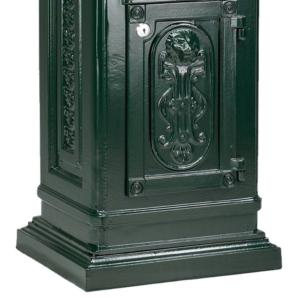 Mailbox Colombus B1B 2-deurs kolom - zwart KS verlichting 8714732170949