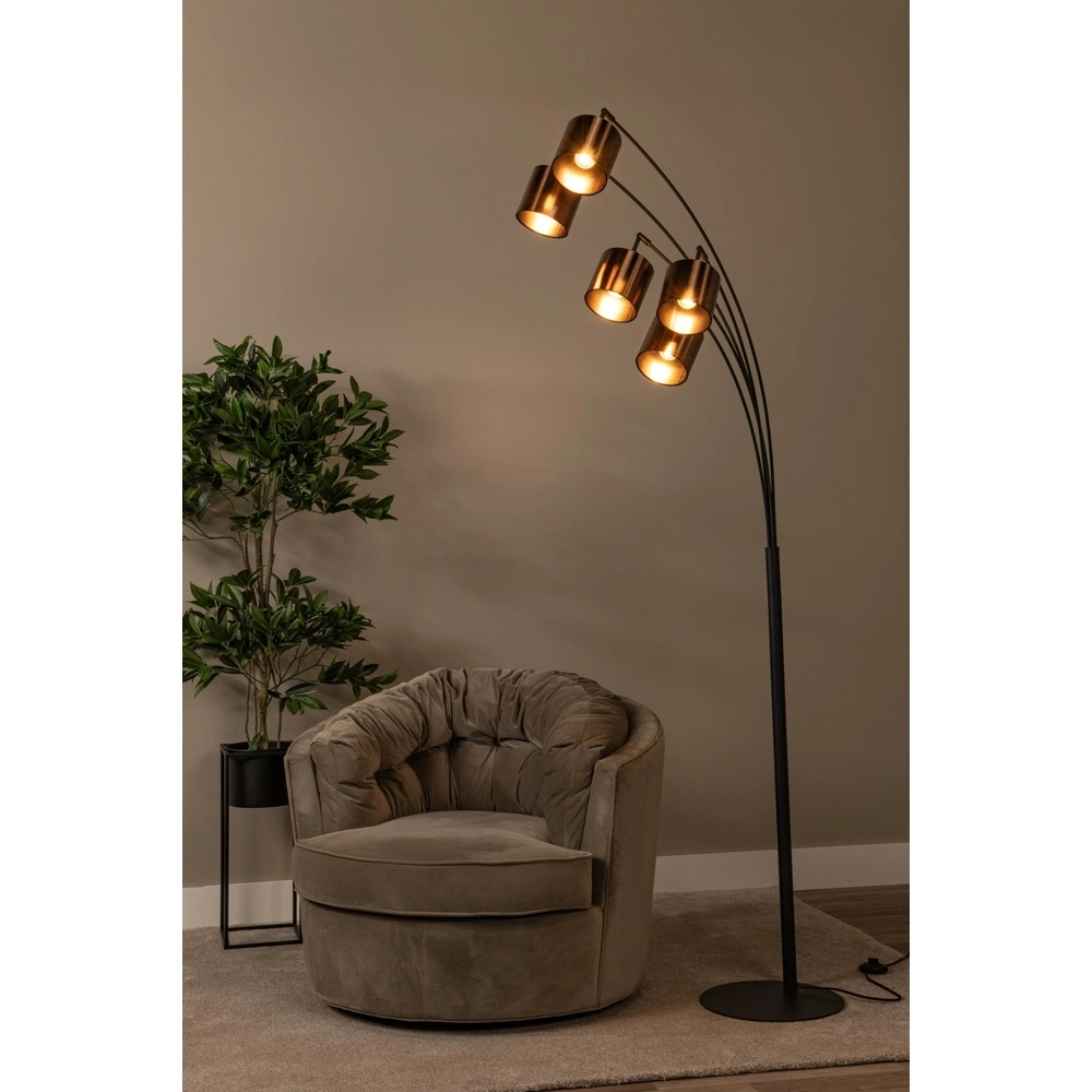 5-lichts vloerlamp Rankos zwart Lucide 5411212051707