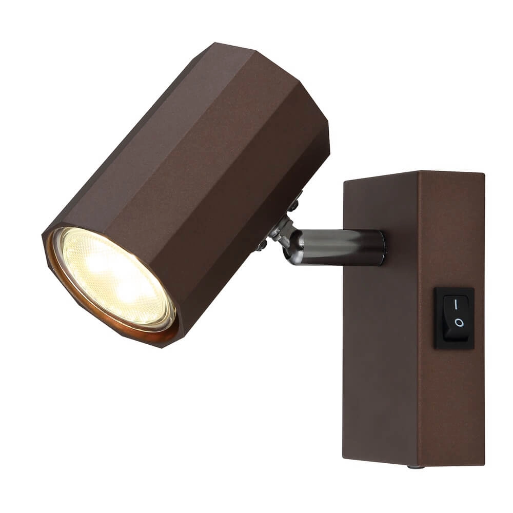 Bronzen wandlamp James enkel