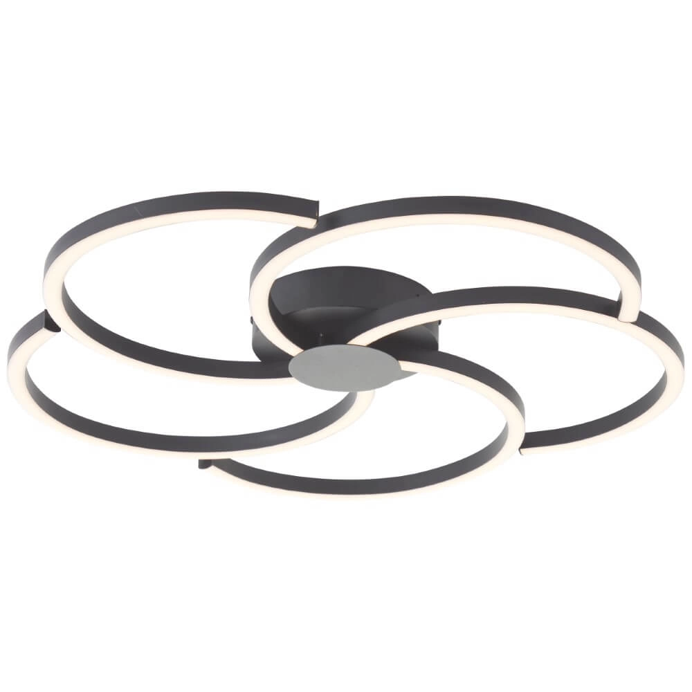 Dimbare plafondlamp Fico zwart