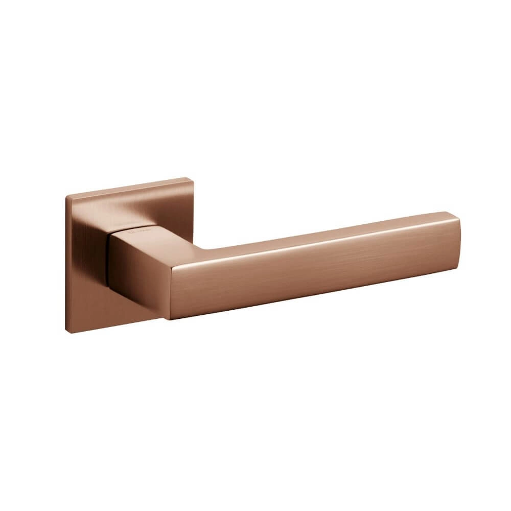 Design deurklink Planet Q mat koper