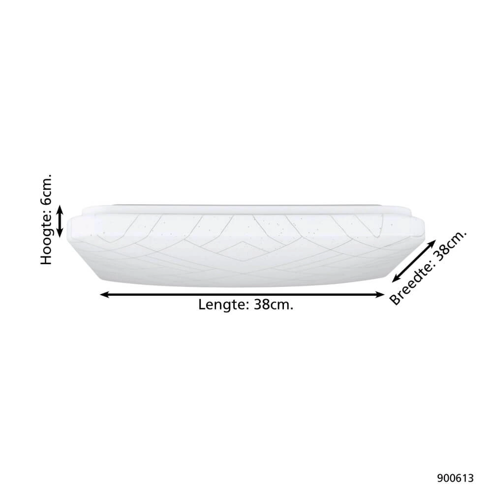 Moderne plafondlamp Rende vierkant Eglo 9008606245109