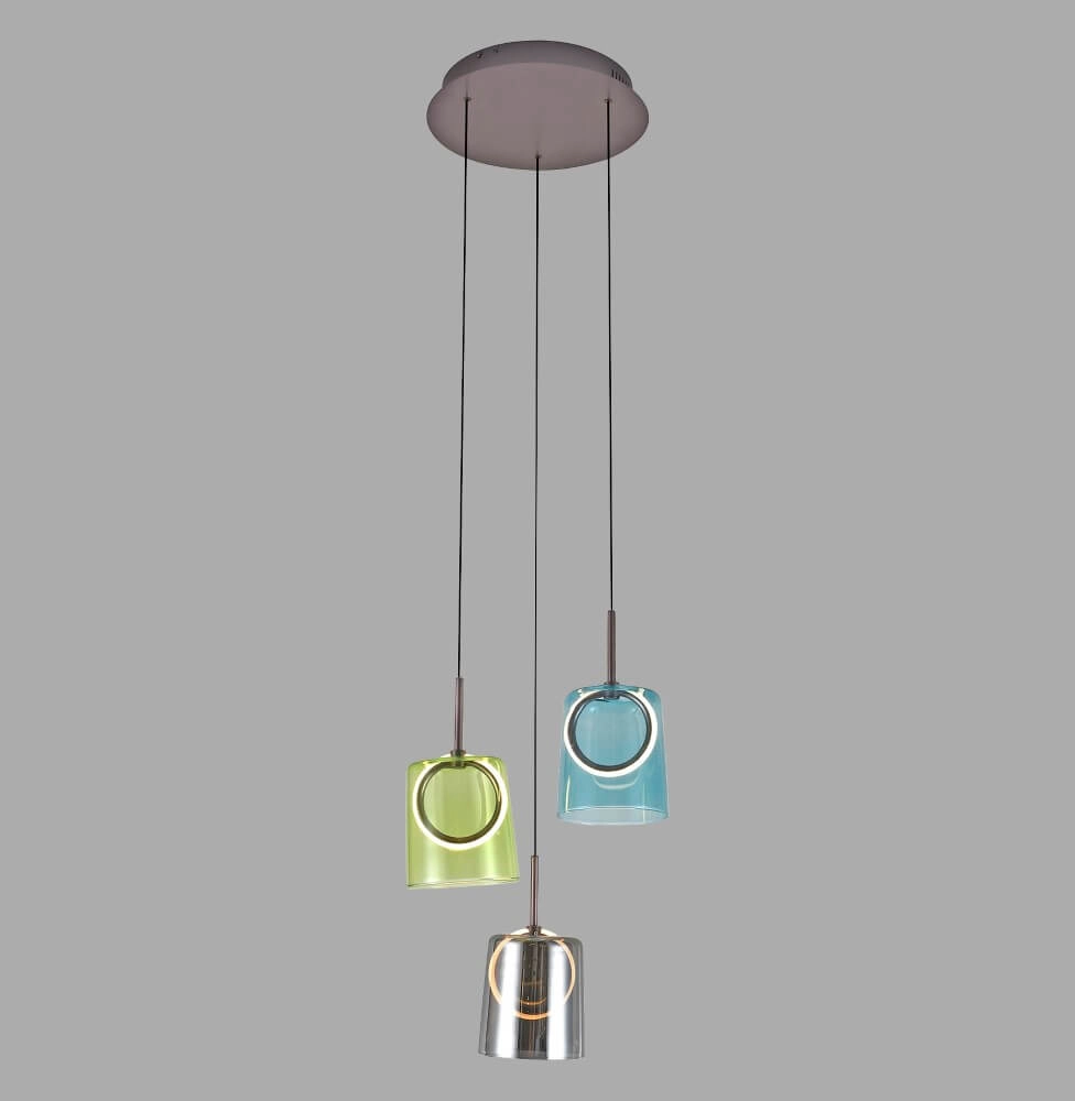 Hanglamp Zula 3-lichts rond Paul Neuhaus 4012248383636