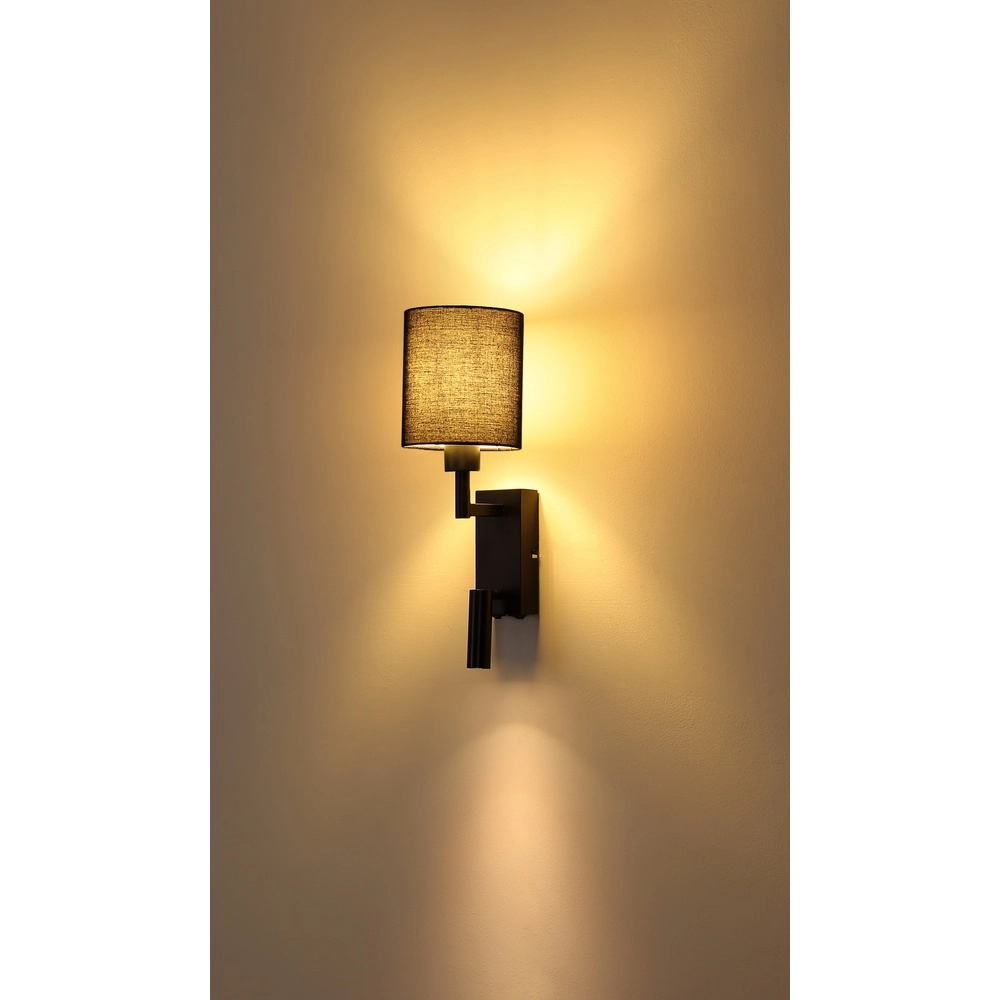 Bedlampje Zamora zwart met zwarte kap Globo 9007371575893
