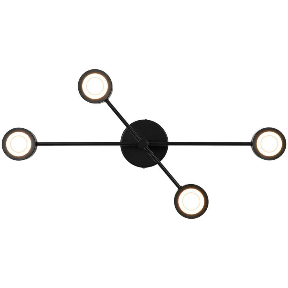 4-lichts plafondlamp Clyde design zwart Nordlux 5704924018442