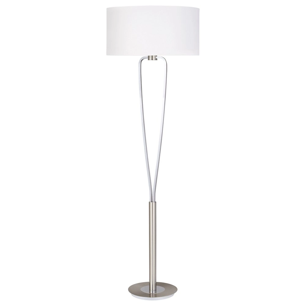 Lampenkap tafellamp Paris II grijs met witte lampenkap