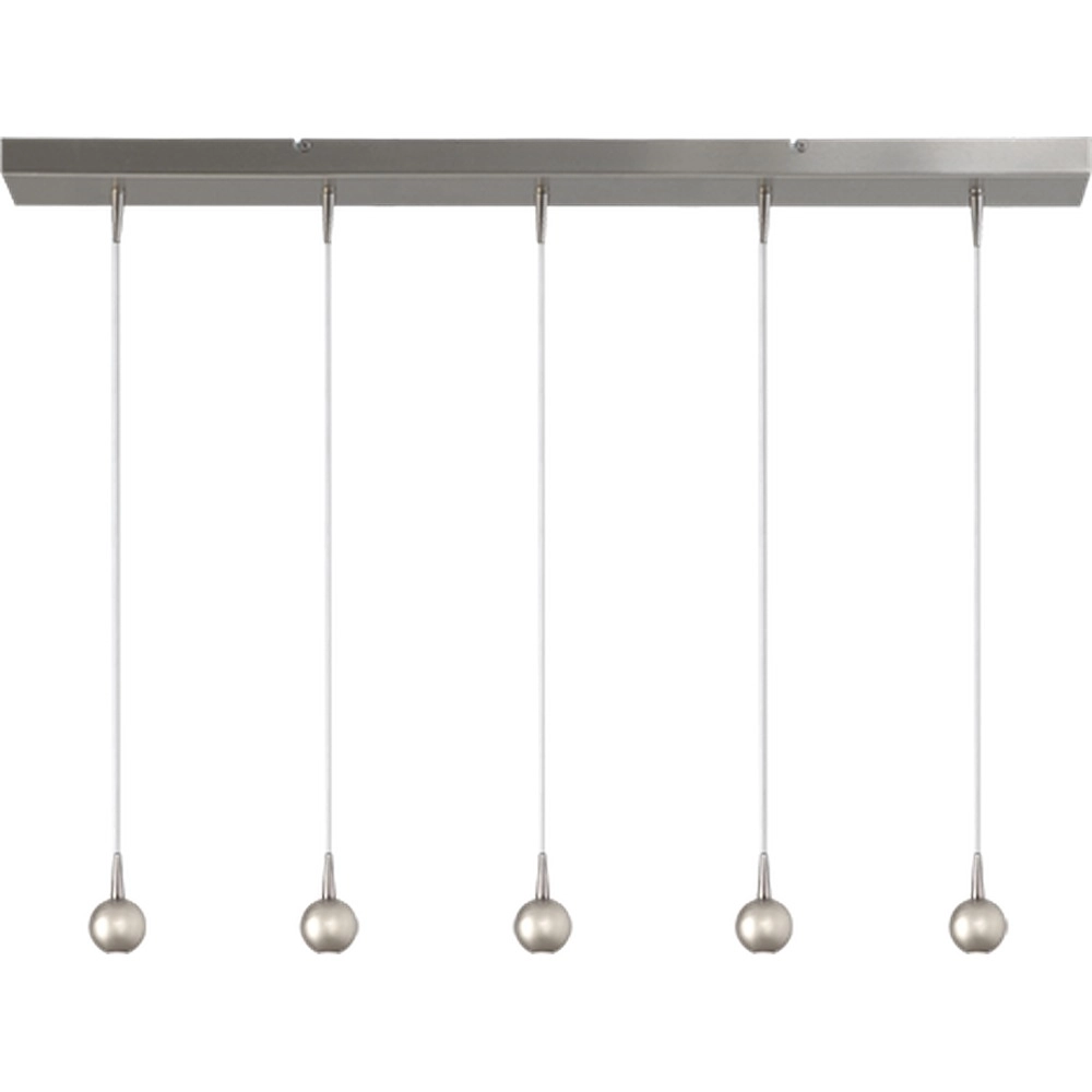 5-lichts hanglamp Talana nikkel Ø 6cm DTW