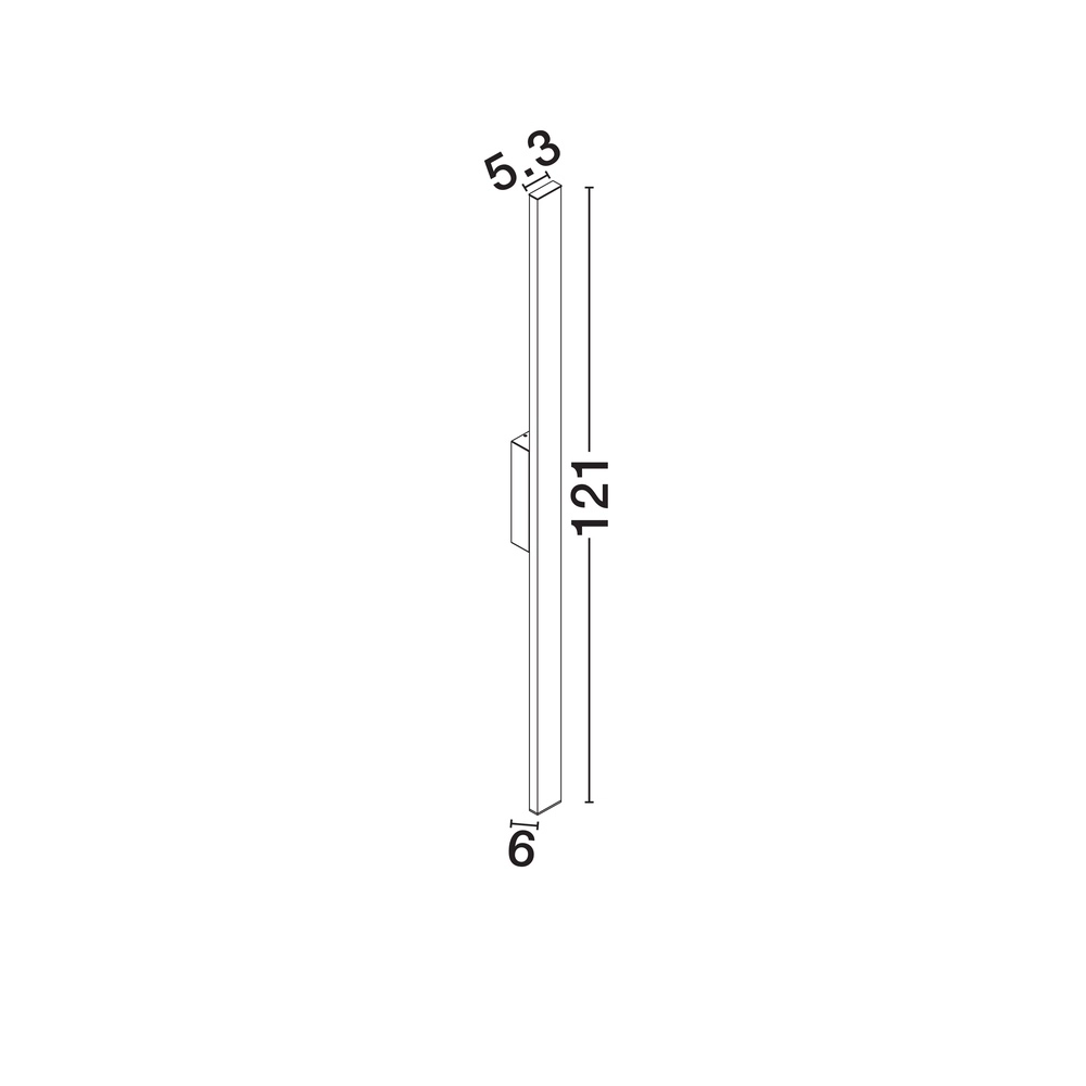 Strakke wandlamp Doul roestbruin 121cm Lyora 5212017472410
