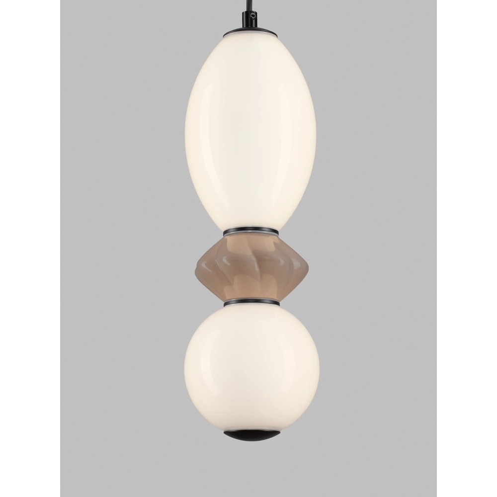 Hanglamp Pallina wit - mokka Lyora 5212017483997