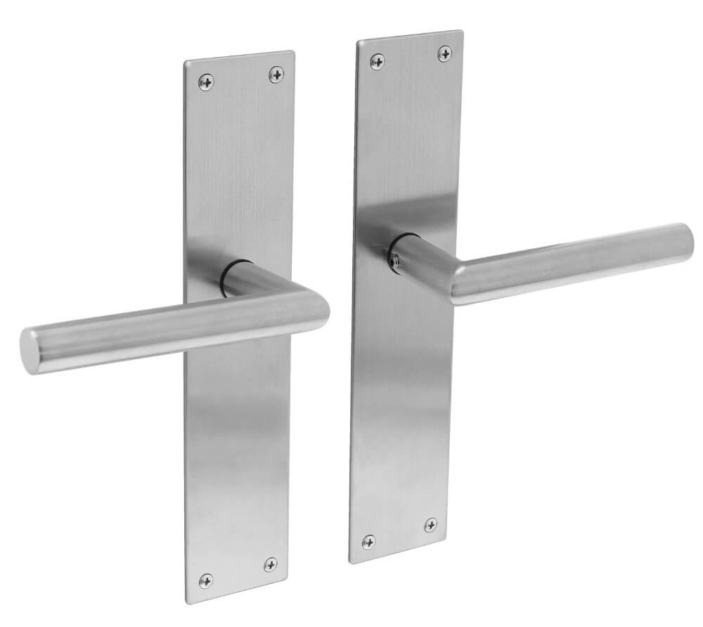 Strakke deurklink Jura blind RVS