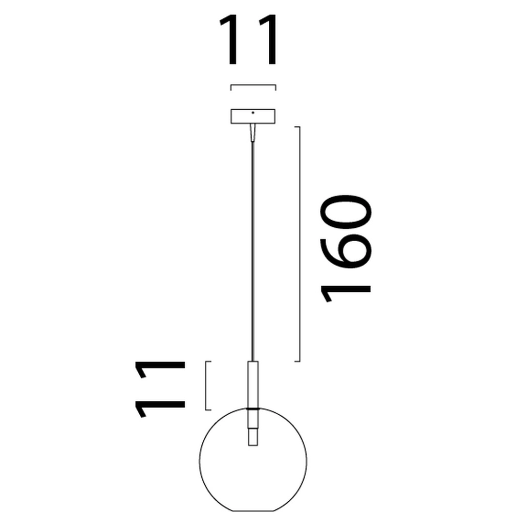 Hanglamp Ø 24cm Lido Ball met smoke-fading glas Masterlight 8718121324708