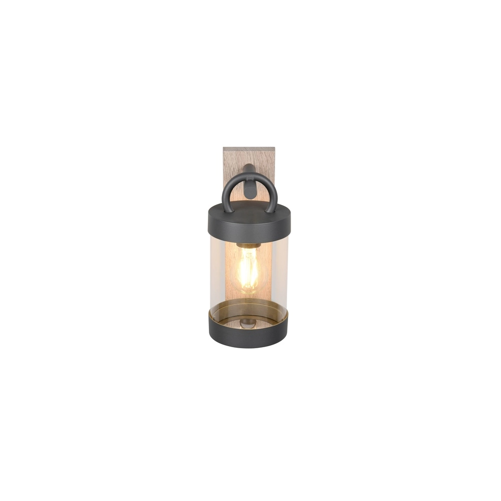 Wandlamp Sambesi grijs met hout en sensor Trio 4017807647600