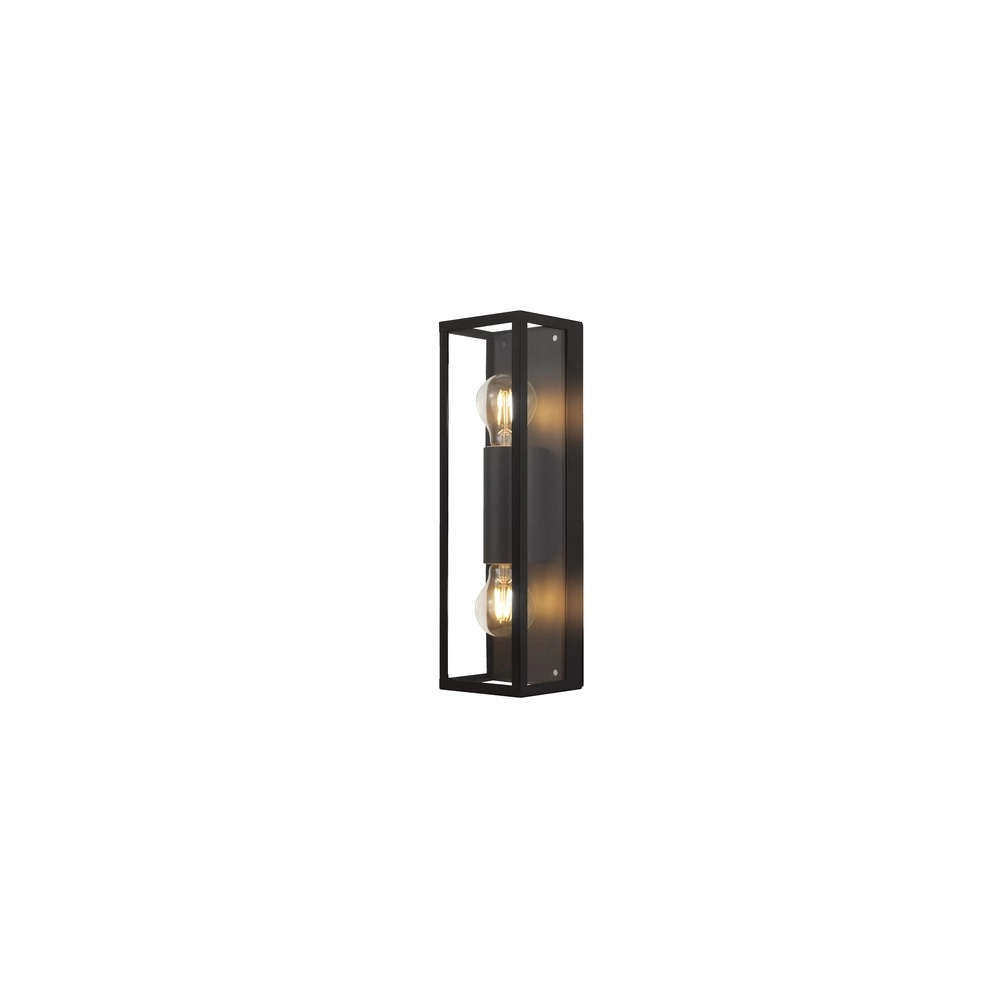 Strakke buitenlamp Alamonte 2 2x E27 - zwart