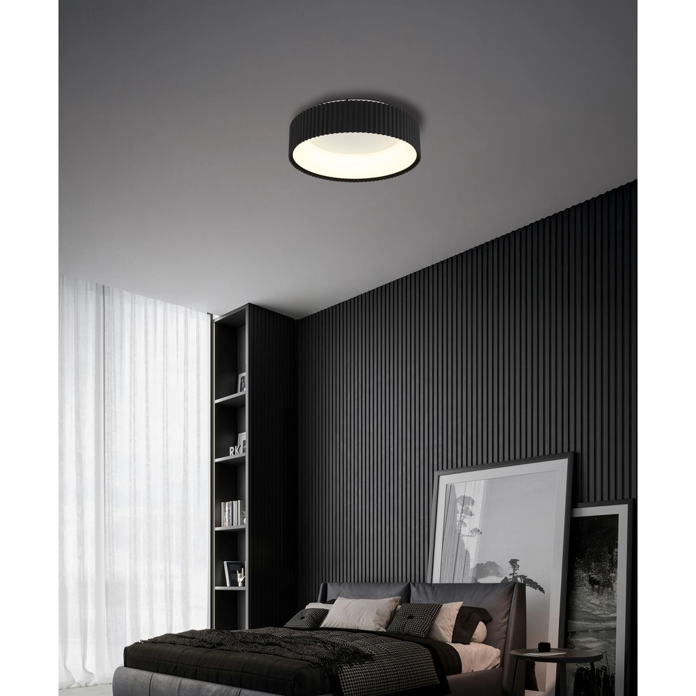 Plafondlamp Kemp zwart Ø 46cm Globo 9007371575268