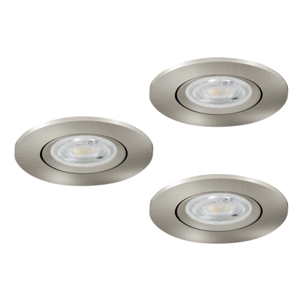 Set van 3 inbouwspots Barranco nikkel Ø 9cm - 3-staps CCT Eglo 9008606359448