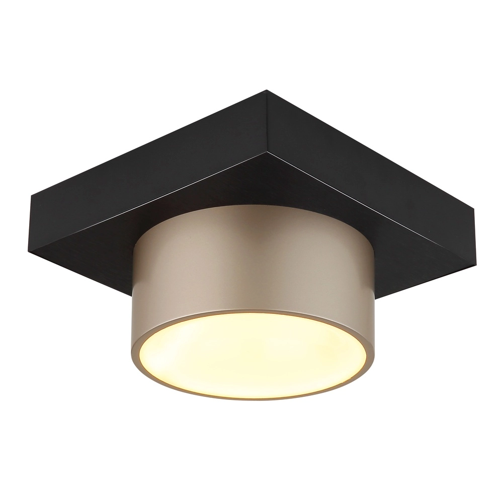 Plafondlamp Raymond zwart met champagne